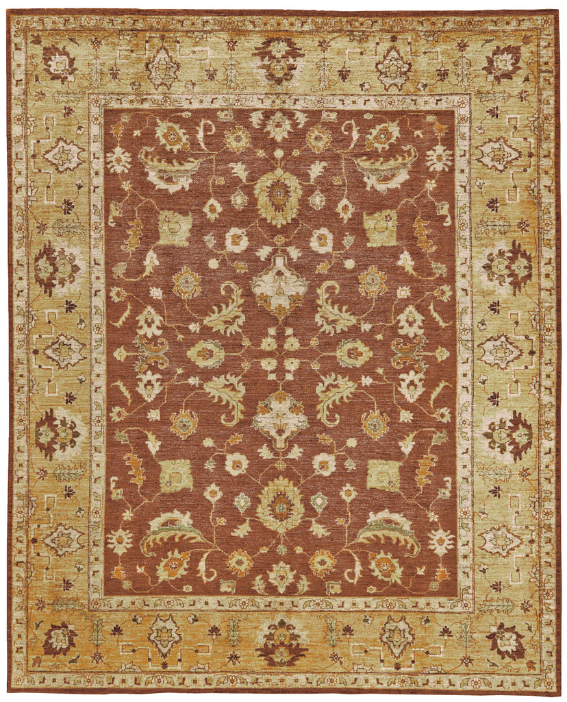 Adolphus Traditional Oriental Red Gold Ivory Area Rug (11'6" x 15')