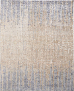 Laina Transitional Gradient Ombre Tan Brown Blue Area Rug (3' x 8')