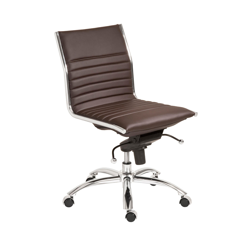 Dirk Low Back Office Chair w/o Armrests - Brown