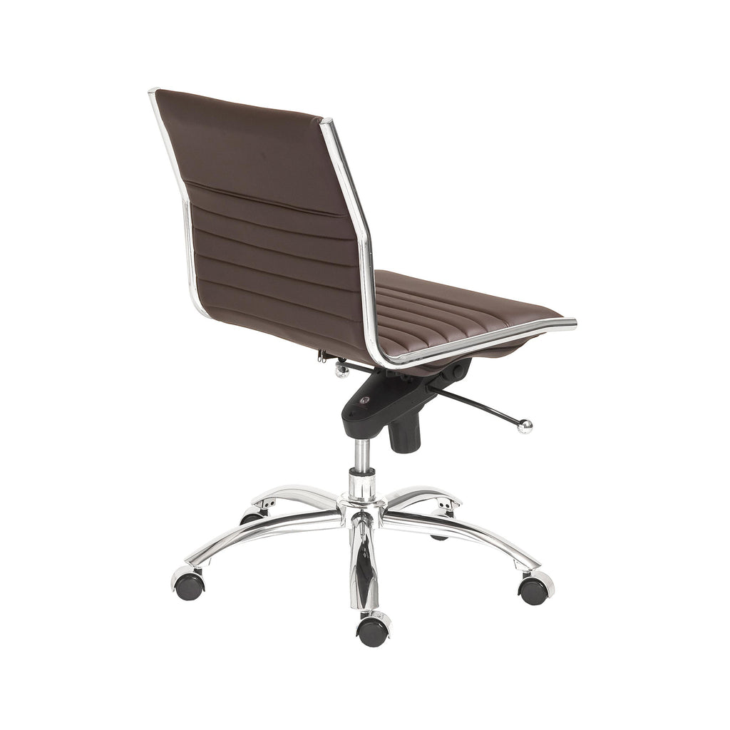 Dirk Low Back Office Chair w/o Armrests - Brown