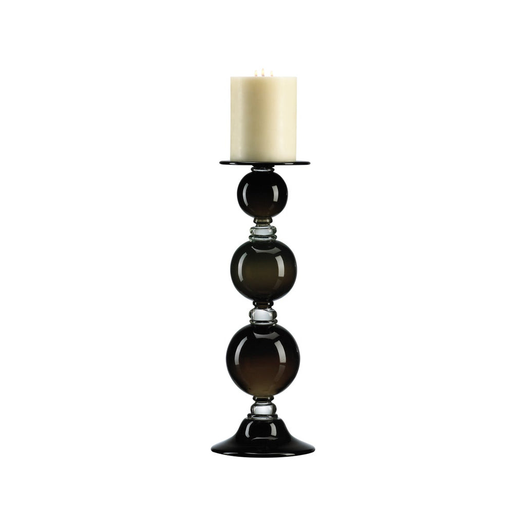 Blk Globe Candle Holder-Medium