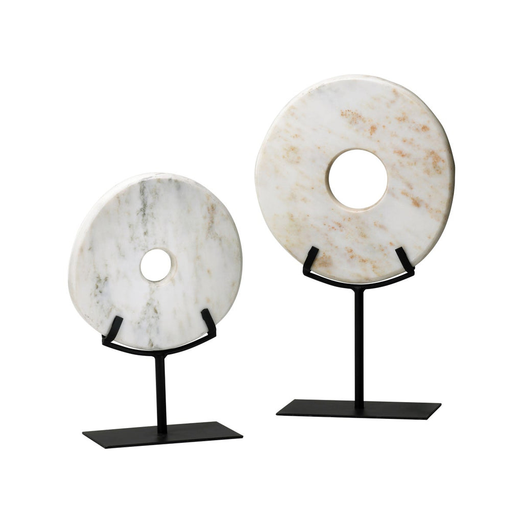 Disk On Stand, White-Large