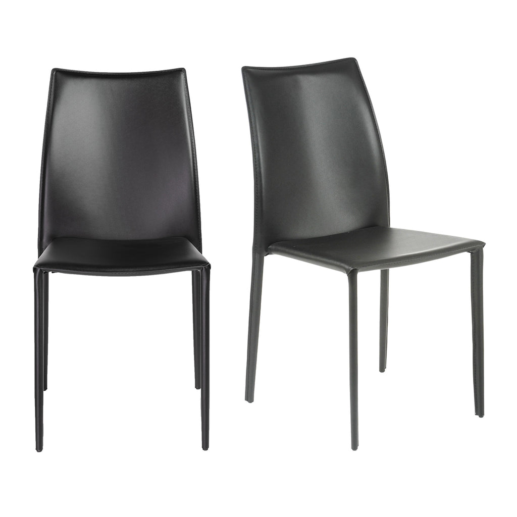 Dalia Stacking Side Chair - Black,Set of 2