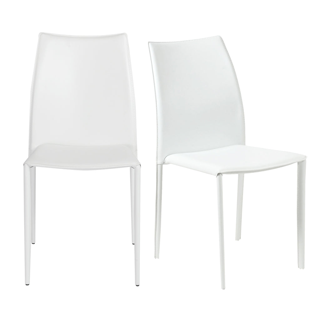 Dalia Stacking Side Chair - White,Set of 2