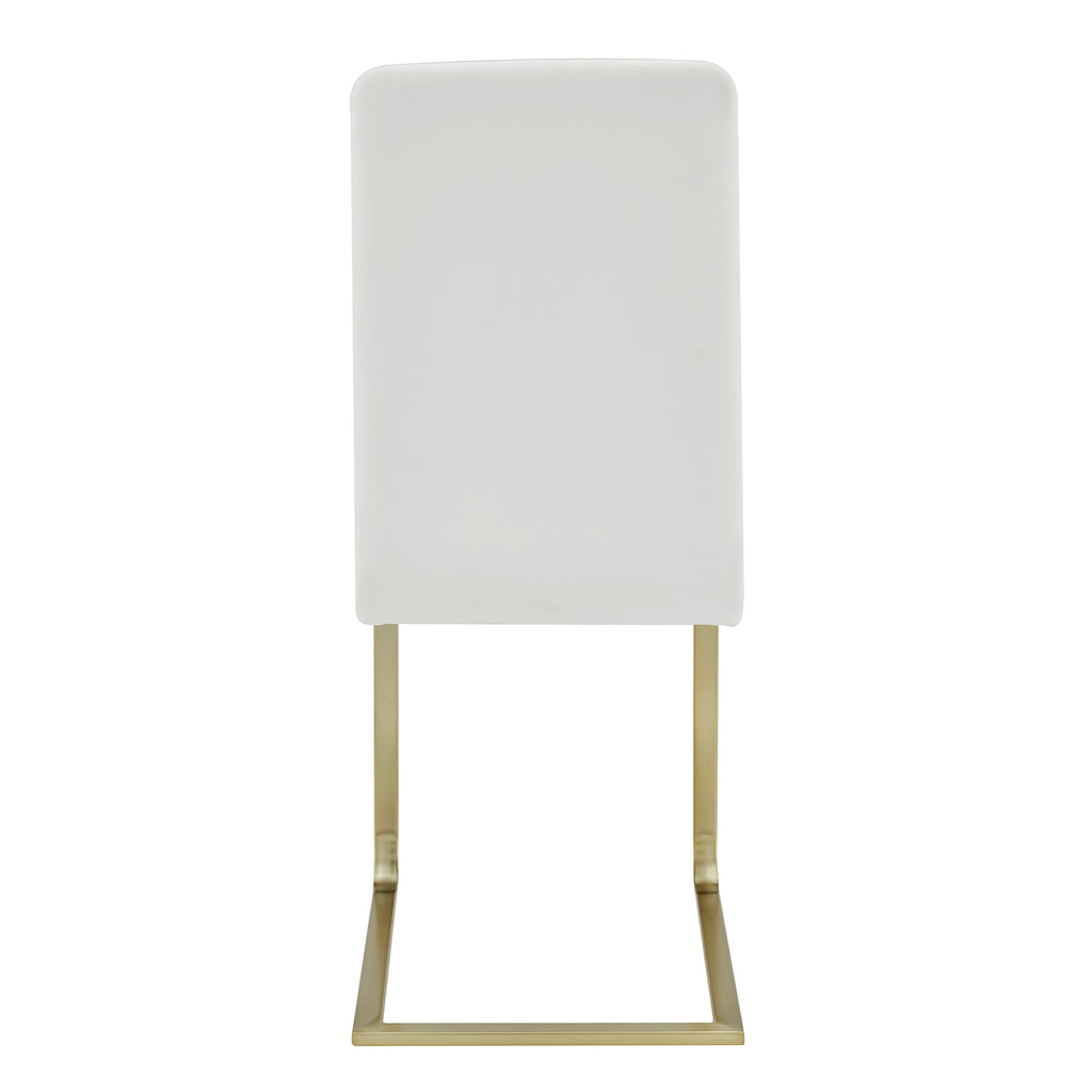 Cinzia Side Chair - White,Gold,Set of 2