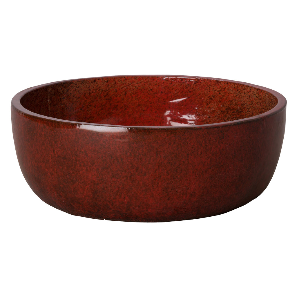 Shallow Planter Large, Tropical Red 22x7.5"H