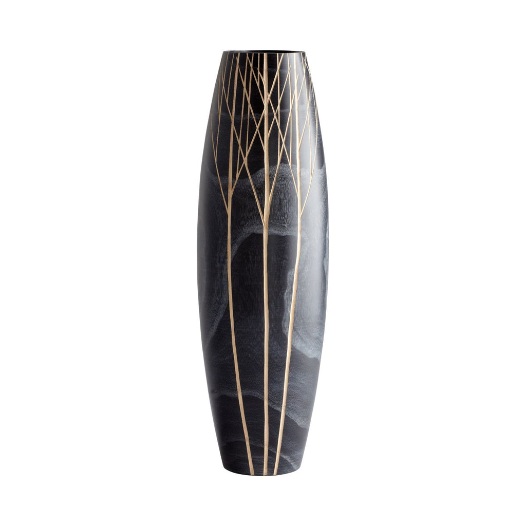 Onyx Winter Vase, Black-Medium