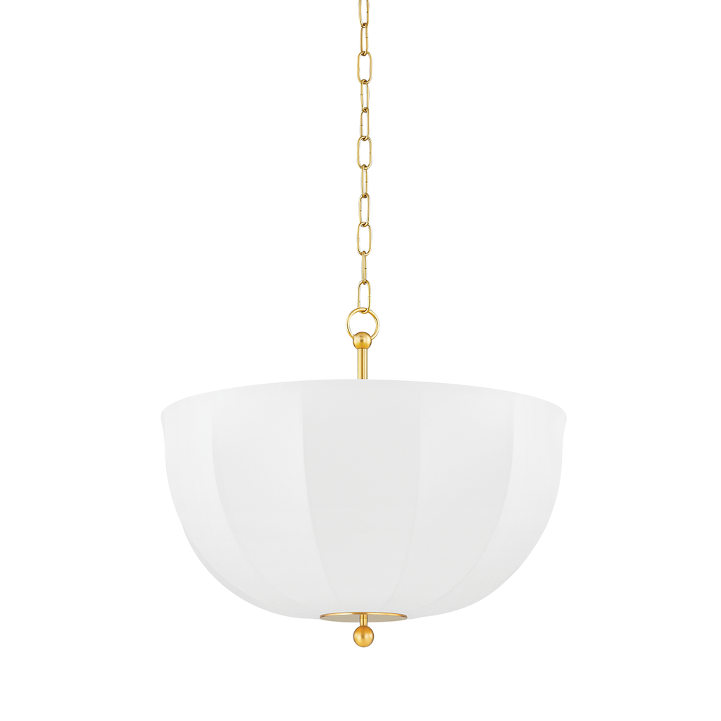 Meshelle 1 Light Pendant - Aged Brass