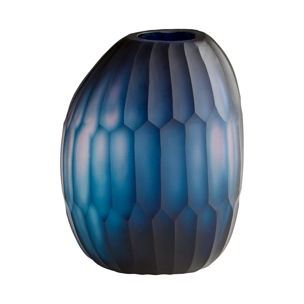 Edmonton Vase, Blue-Large