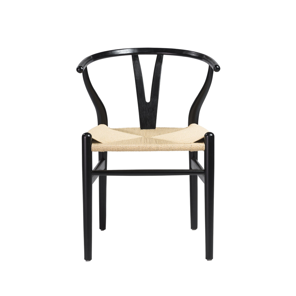Evelina Side Chair - Black,Natural,Set of 2