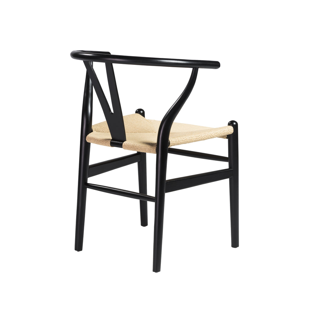 Evelina Side Chair - Black,Natural,Set of 2