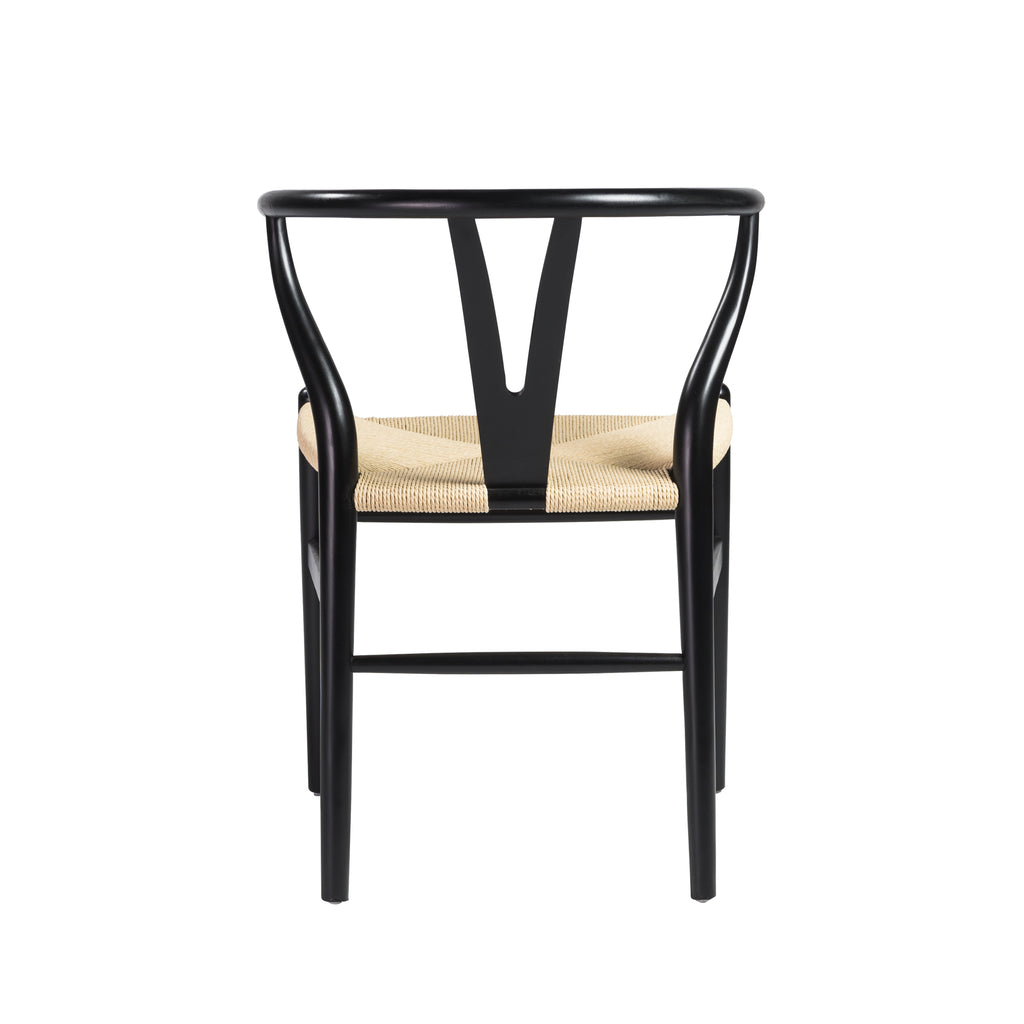 Evelina Side Chair - Black,Natural,Set of 2