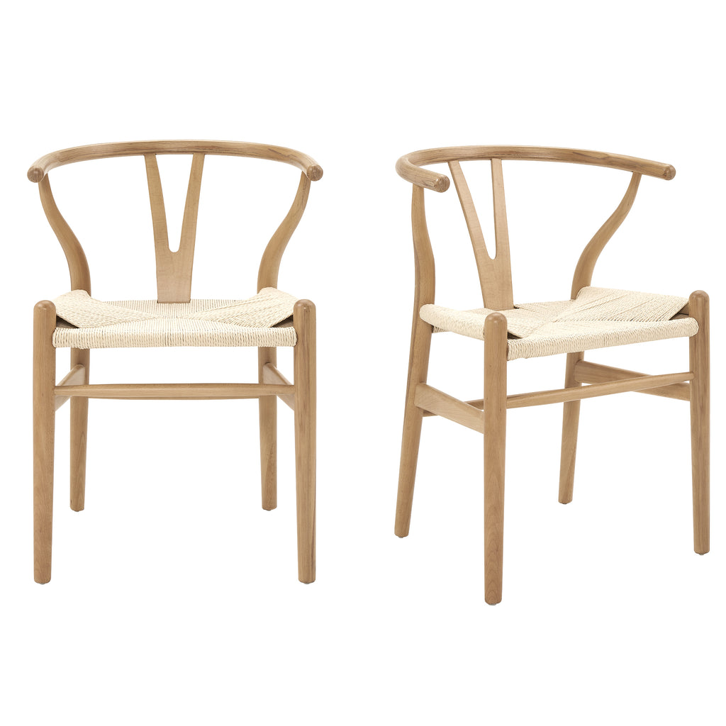 Evelina Side Chair - Natural Rush,Set of 2