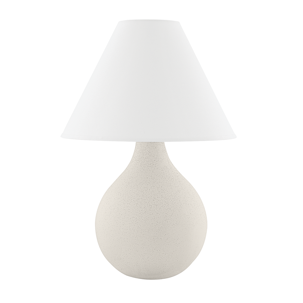 Helena 1 Light Table Lamp - Aged Brass/Ceramic Matte White Speck