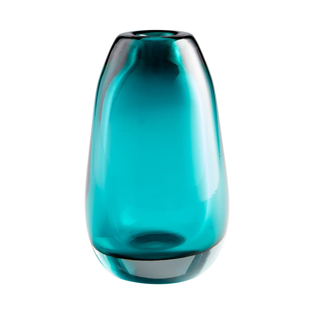 Blown Ocean Vase, Blue-Small