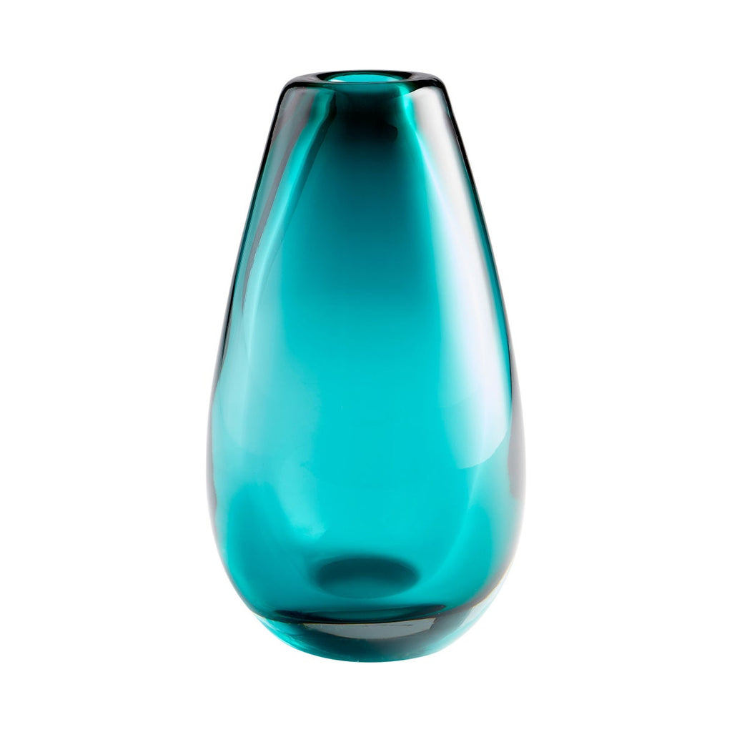 Blown Ocean Vase, Blue-Large