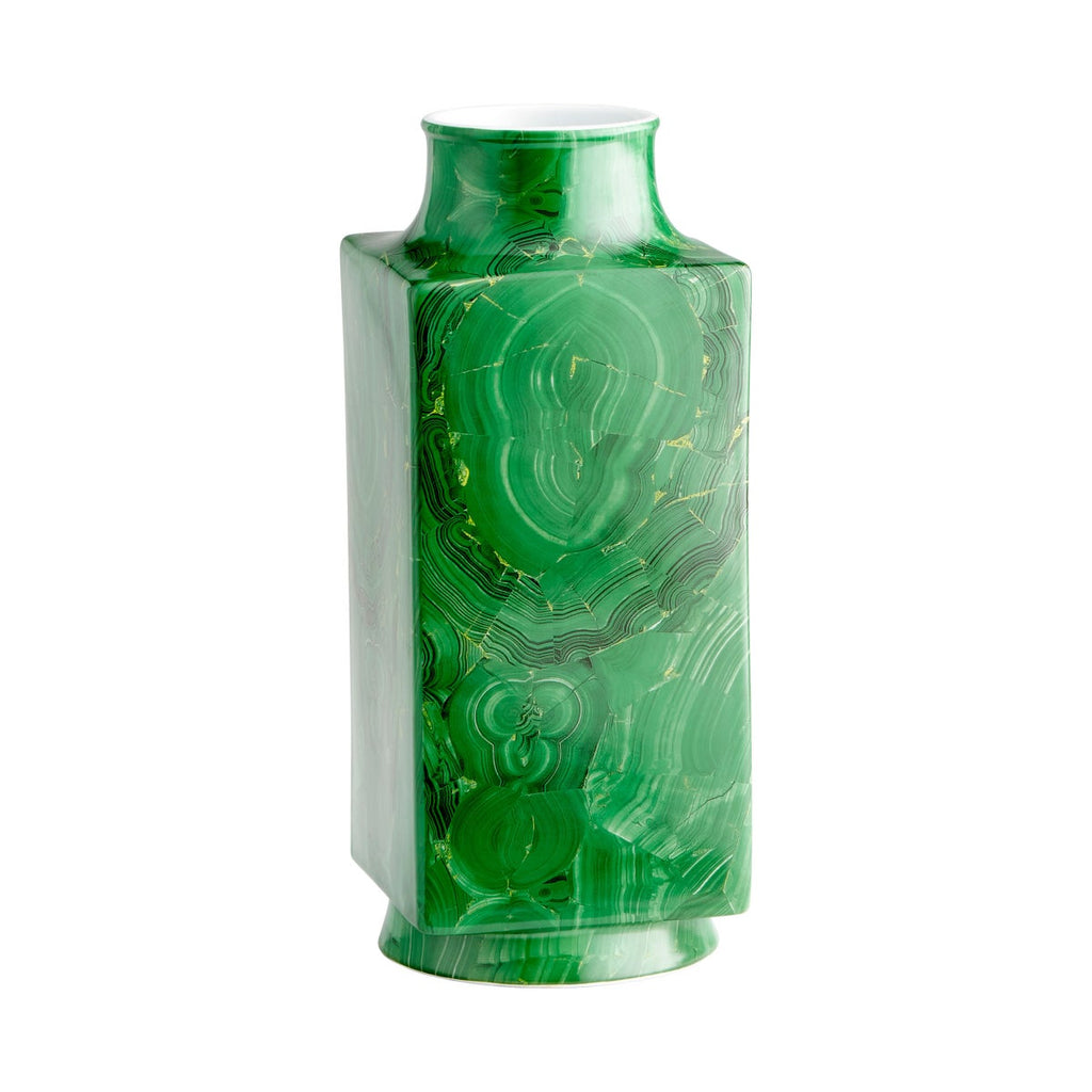 Jaded Vase, Malachite-Large