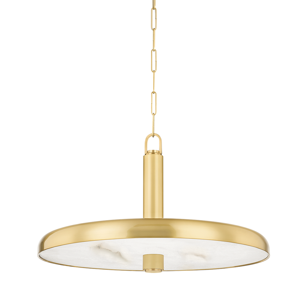 Reynolds 1 Light Pendant - Aged Brass 17.25"