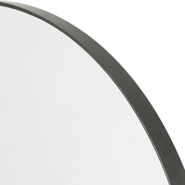 Bellvue Round Mirror-Rustic Black