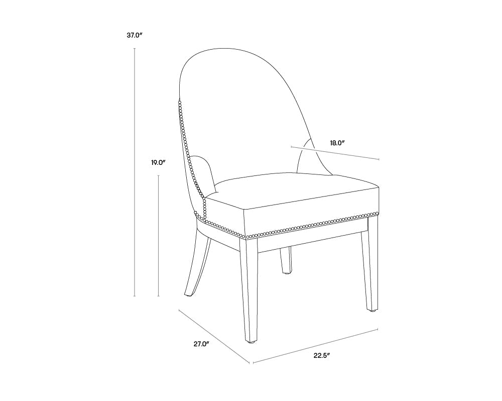 Liana Dining Chair - Ash Grey / Silver Linen