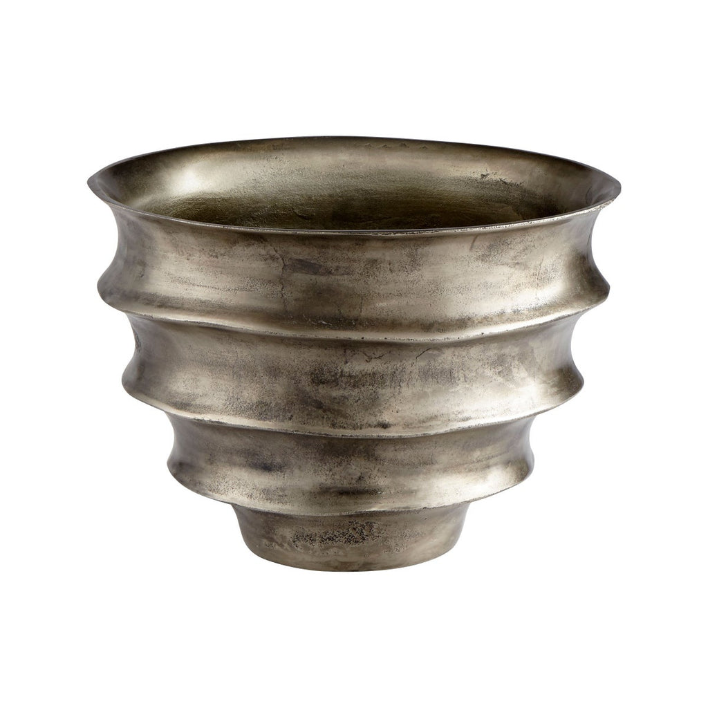 Spirula Planter, Pewter