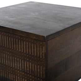 Kelby Storage Bunching Table-Gunmetal