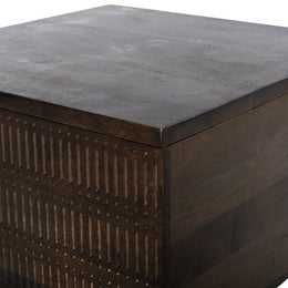 Kelby Storage Bunching Table-Gunmetal by Four Hands