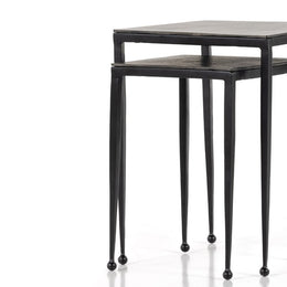 Dalston Nesting End Tables - Raw Black
