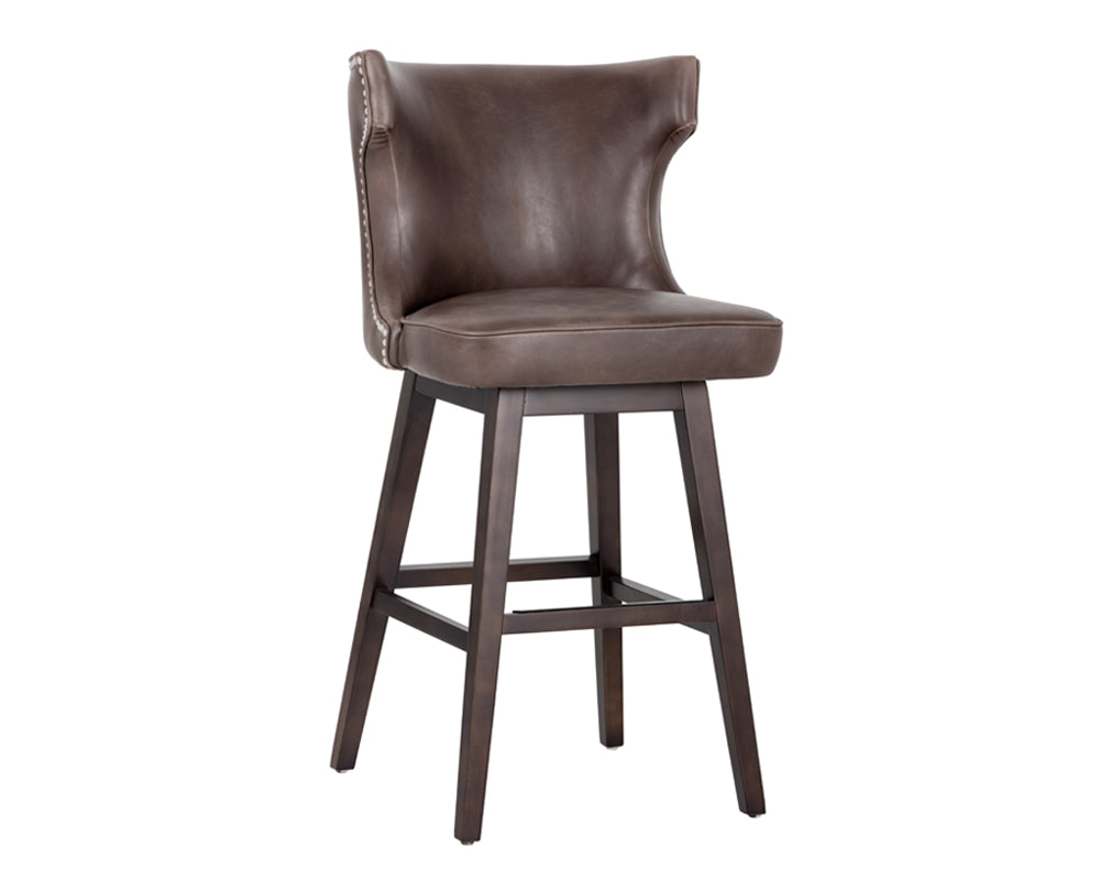 Neville Swivel Barstool - Havana Dark Brown