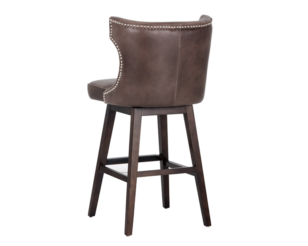 Neville Swivel Barstool - Havana Dark Brown