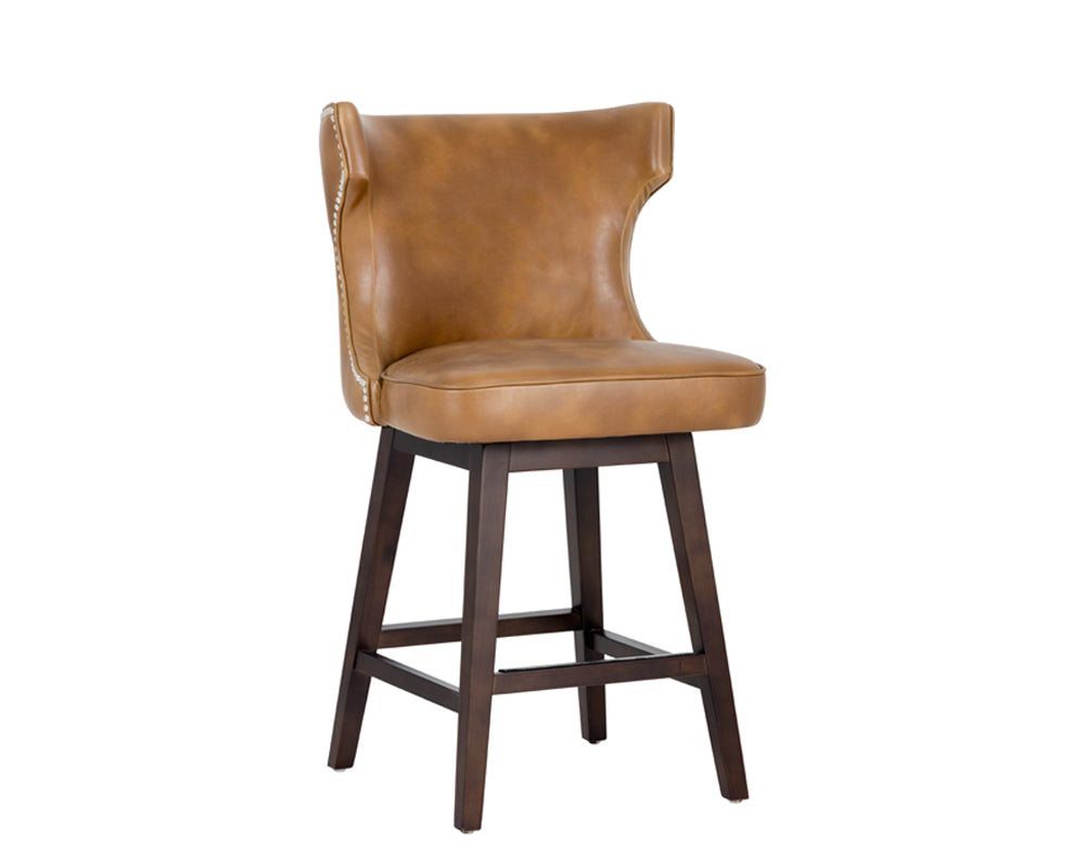 Neville Swivel Counter Stool - Tobacco Tan