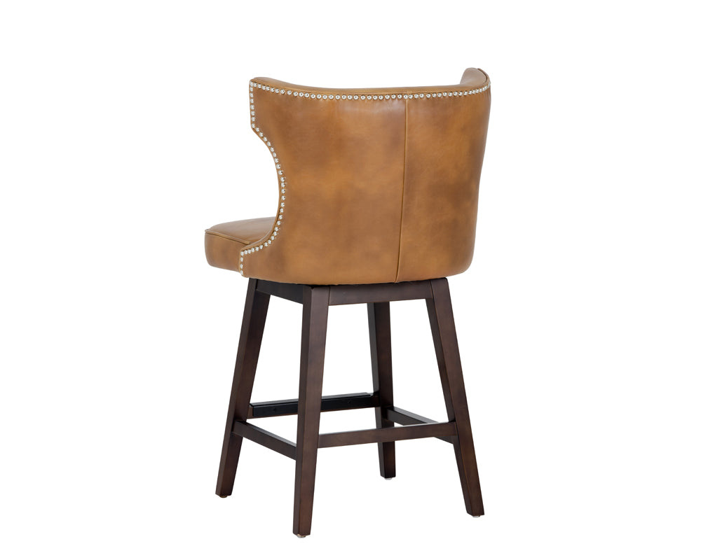 Neville Swivel Counter Stool - Tobacco Tan