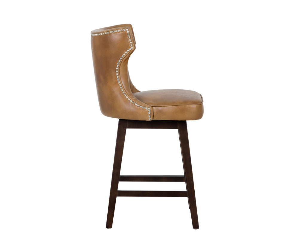 Neville Swivel Counter Stool - Tobacco Tan