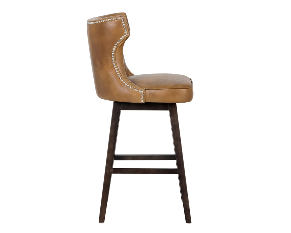 Neville Swivel Barstool - Tobacco Tan