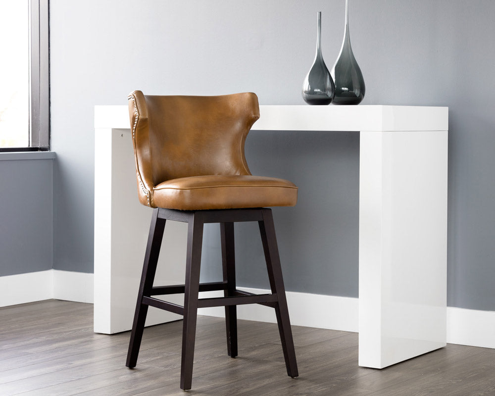 Neville Swivel Barstool - Tobacco Tan