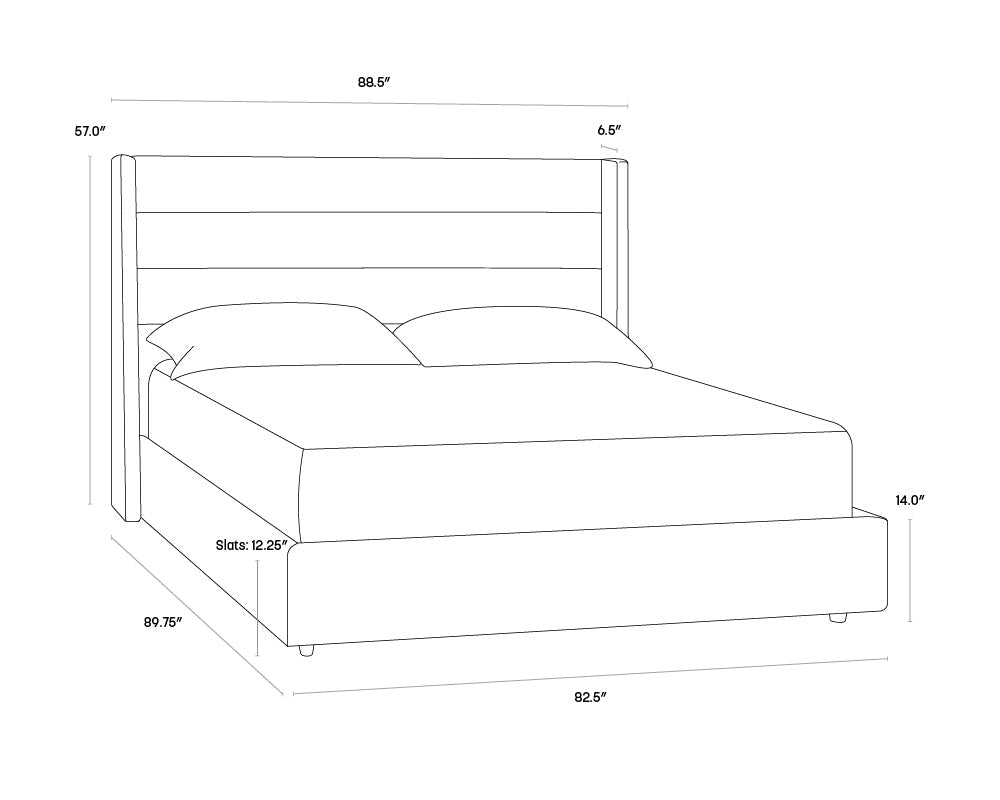 Emmit Bed - King - Marble