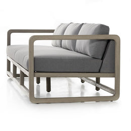 Callan Outdoor Sofa-90"-Weathered Grey by Four Hands