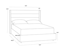 Emmit Bed - Queen - Quarry