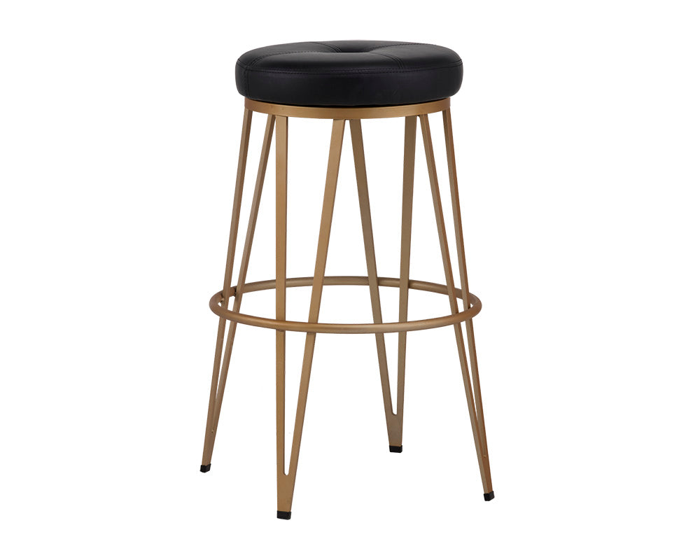 Matthews Swivel Barstool - Champagne Gold - Onyx