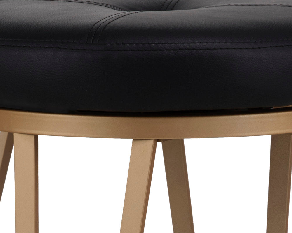 Matthews Swivel Barstool - Champagne Gold - Onyx