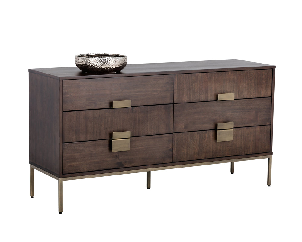 Jade Dresser - Antique Brass - Dark Mango