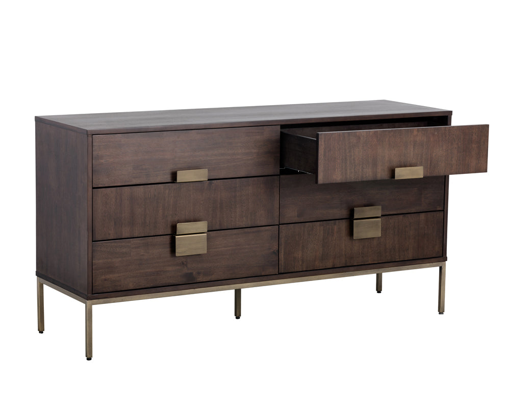 Jade Dresser - Antique Brass - Dark Mango