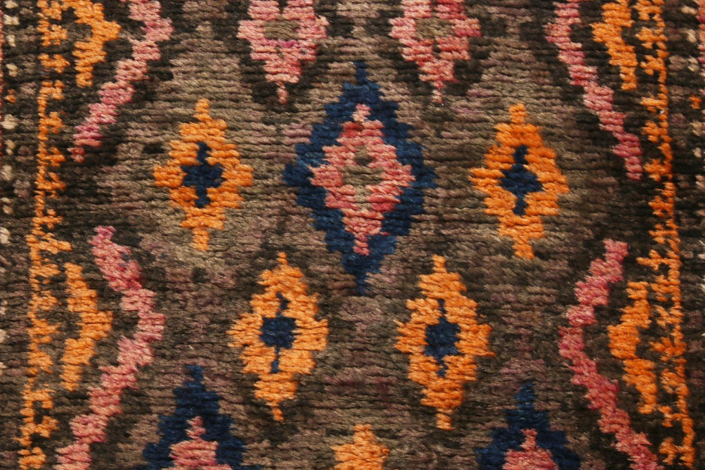 Antique Baluch Geometric Pink And Orange Wool Persian Rug 10310