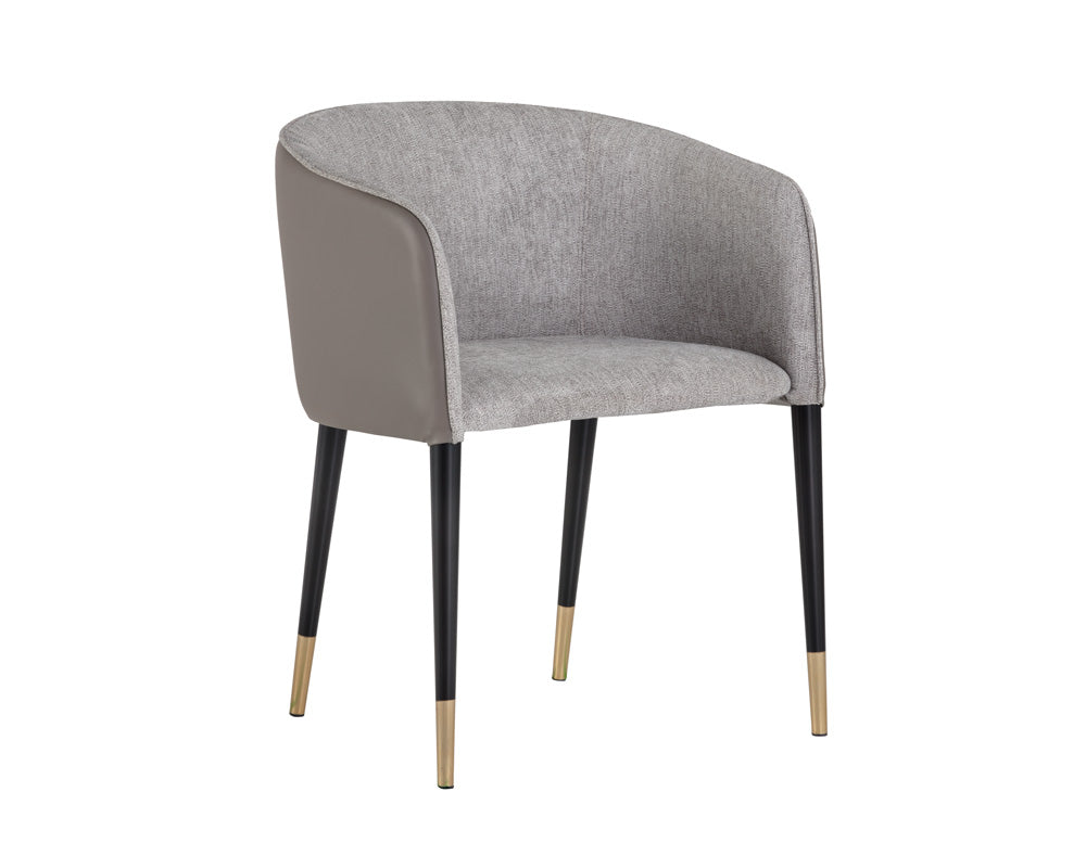 Asher Dining Armchair - Flint Grey / Napa Taupe