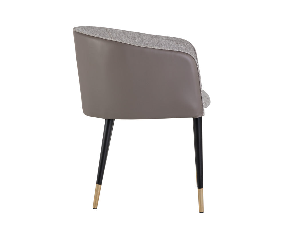 Asher Dining Armchair - Flint Grey / Napa Taupe