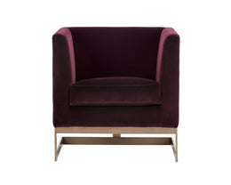 Soho Armchair - Antique Brass - Giotto Cabernet