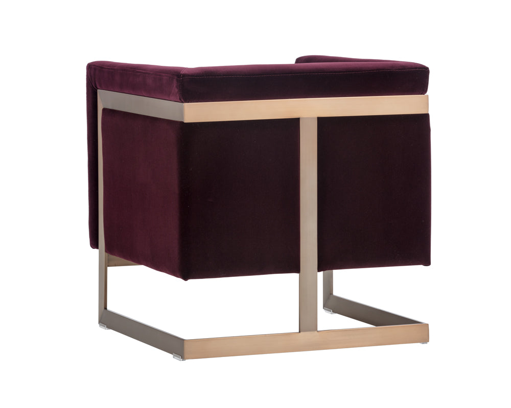 Soho Armchair - Antique Brass - Giotto Cabernet