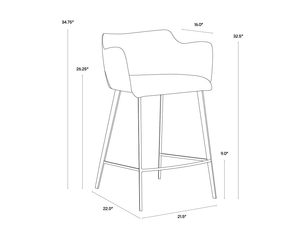 Griffin Counter Stool - Town Grey / Roman Grey