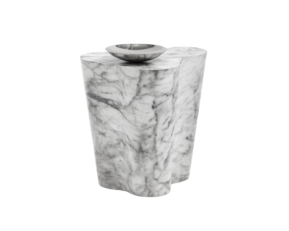 Ava End Table - Small - Marble Look