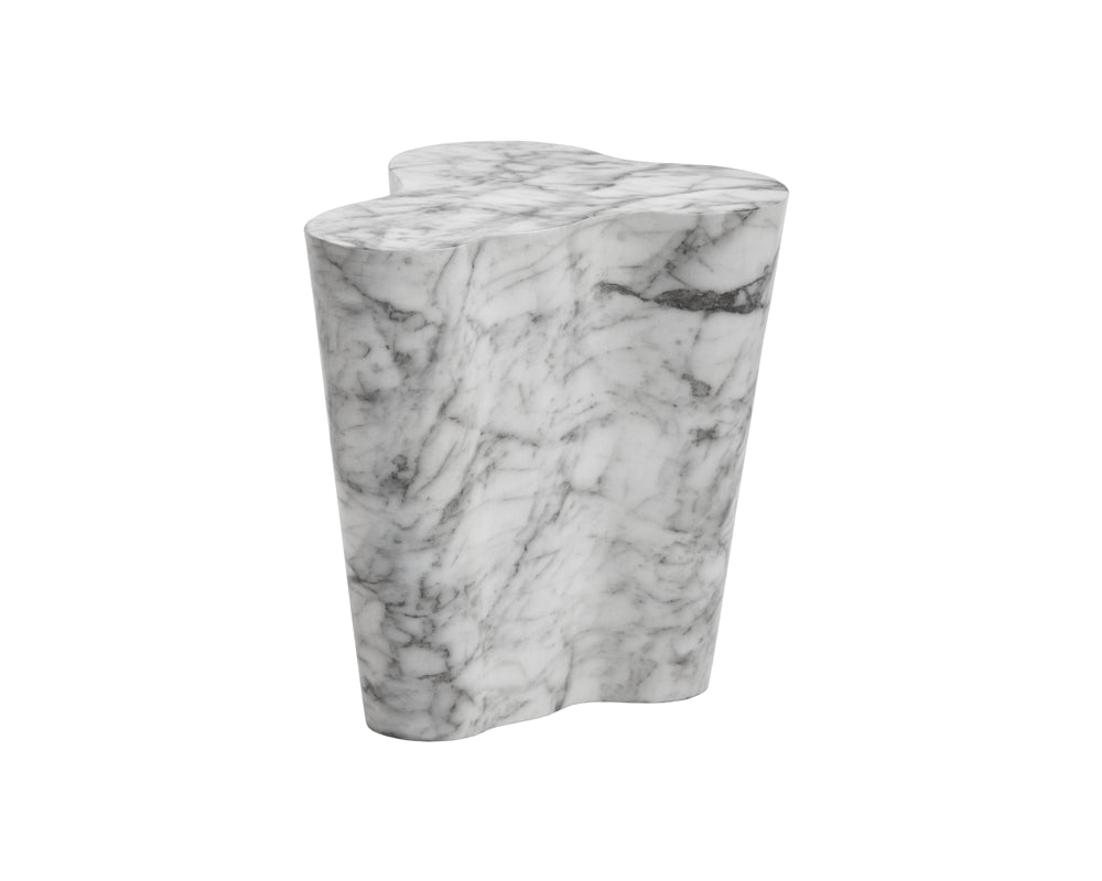 Ava End Table - Small - Marble Look